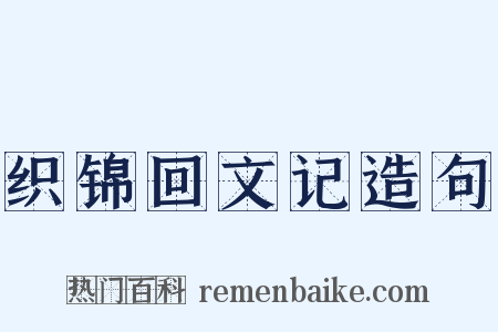 织锦回文记造句是什么意思的图片